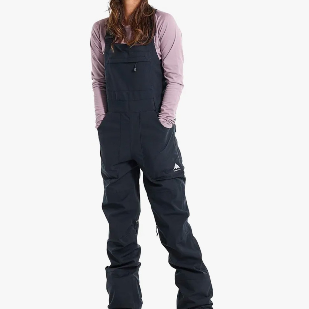Women’s snowboarding bib pants, black, medium